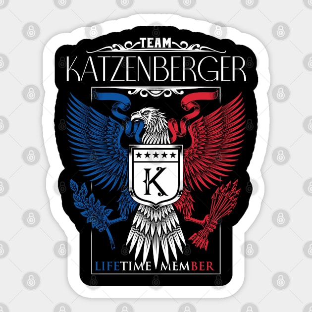 Team Katzenberger Lifetime Member, Katzenberger Name, Katzenberger Middle Name Sticker by inevitablede